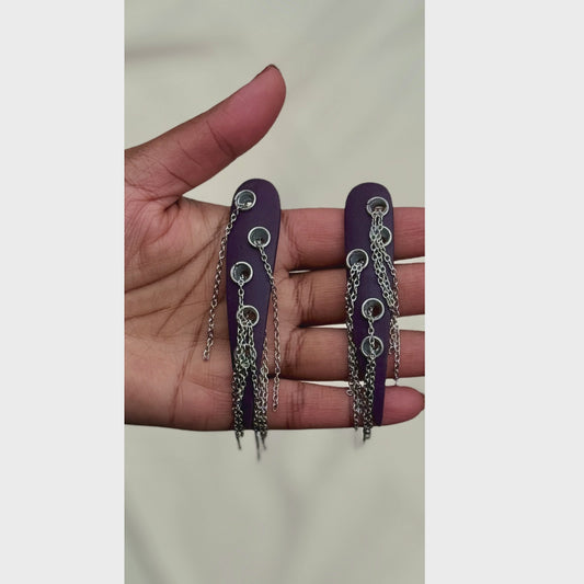 Stunner Deep Purple with Crome chain