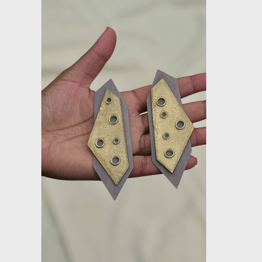 Geo Studs Grey and Taupe