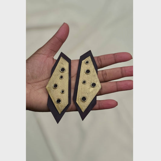 Geo Studs Purple and Gold